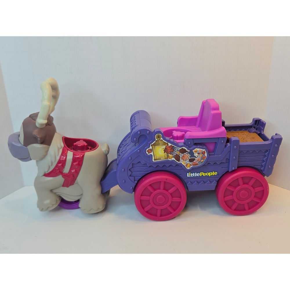 Fisher-Price Little People Disney Frozen Sven Reindeer Sleigh Purple Pink GWR87